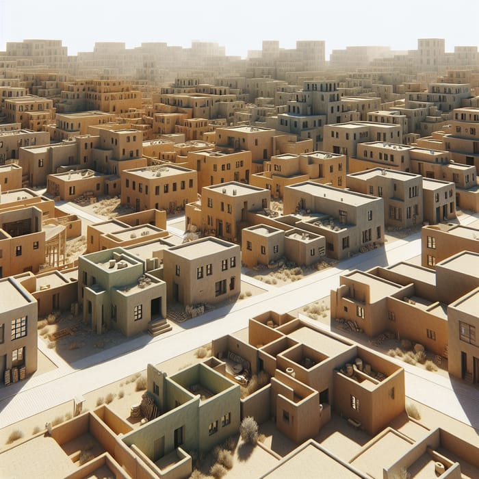 Traditional Adobe Houses with Central Courtyards | Urban Settlements