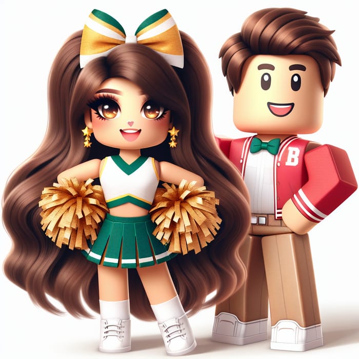 Cute Roblox Cheerleader Girl & Boyfriend: Brown Hair Love Story