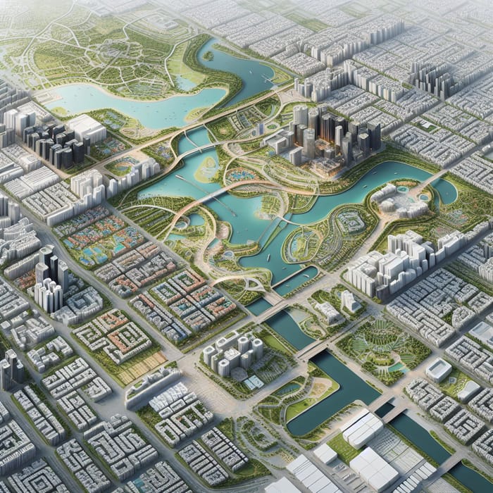 Impressive 10km x 6km City Master Plan | Urban Diversity