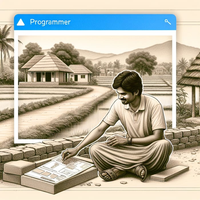 South Asian Programmer Building House in Quaint Village