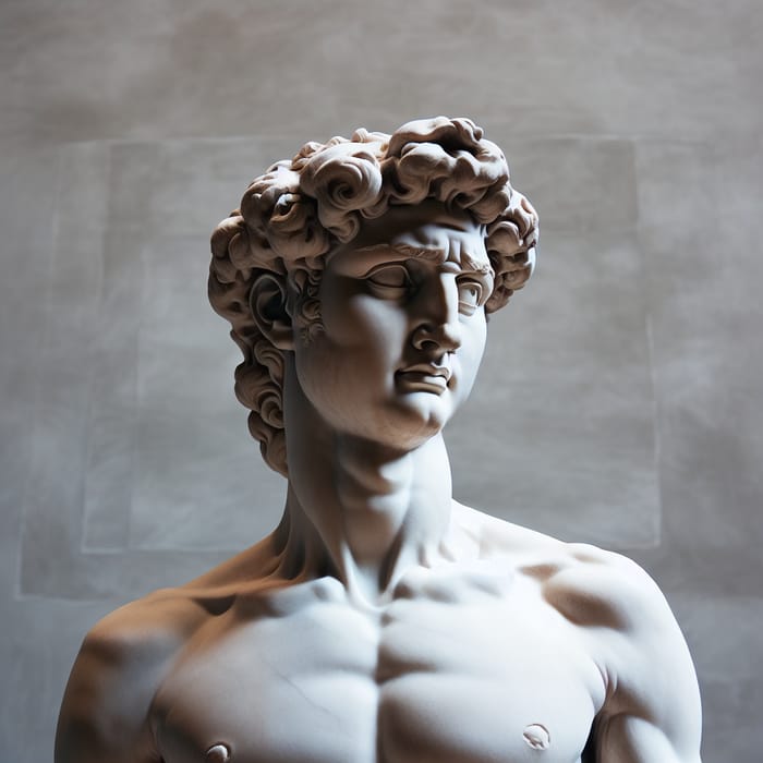 Ancient Greek Style Young Man Sculpture Inspired by David