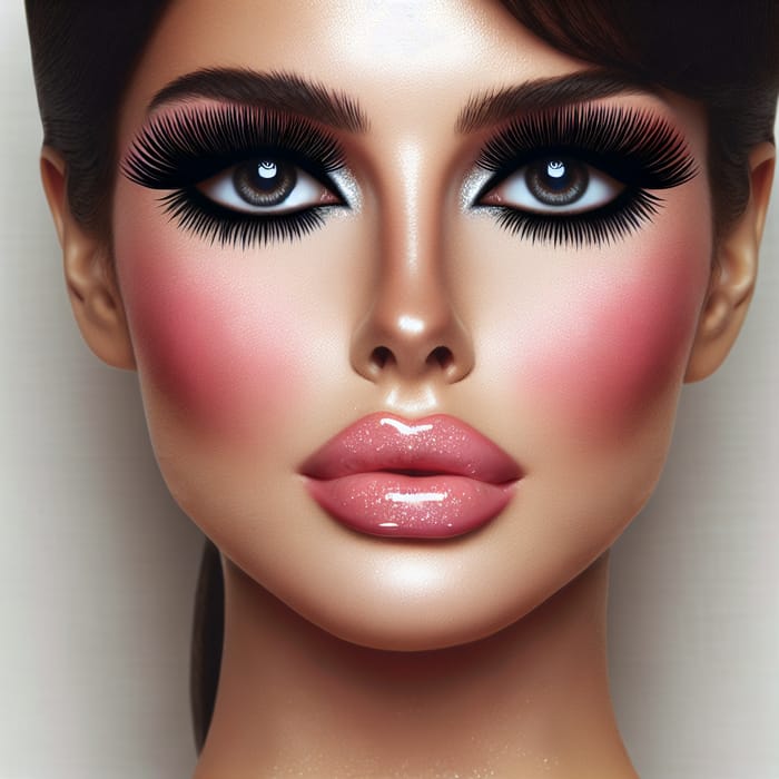 Radiant Resemblance: Pop Singer Inspired Look with Shiny Pink Lips