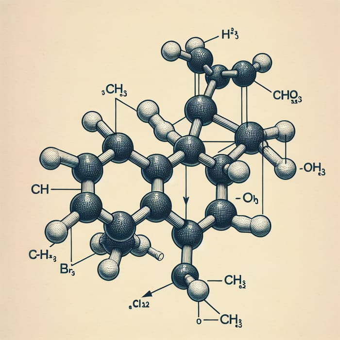 Carbon Hydroxide Chlorine Bromine Oxygen Methyl Structure