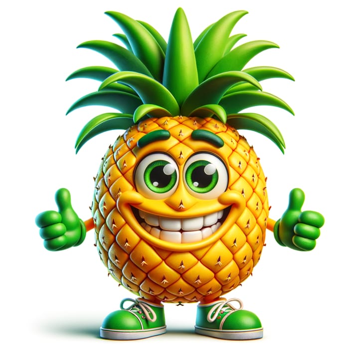 Vibrant Cartoon Pineapple Character | Imaginary Brand