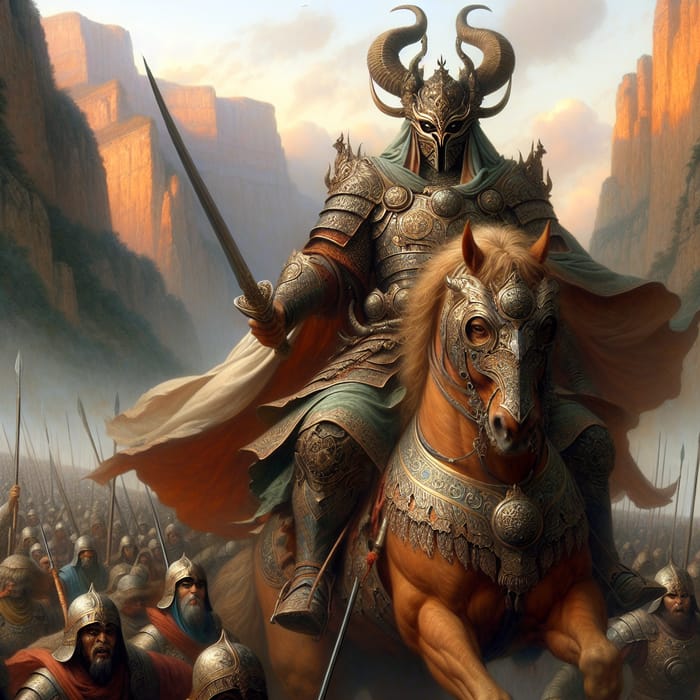Dhul-Qarnayn: Mighty Warrior Leading Army Up Mountain, Battle Scene