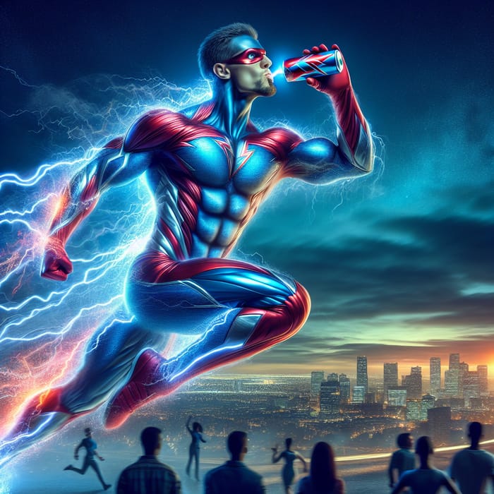 Powerful Superhero Drinking Energy Drink | Epic Action Scene