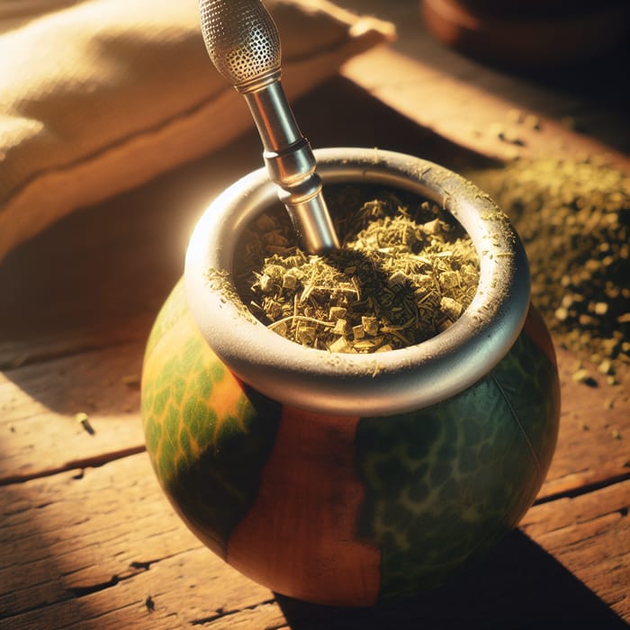 Authentic Yerba Mate Experience on Rustic Table