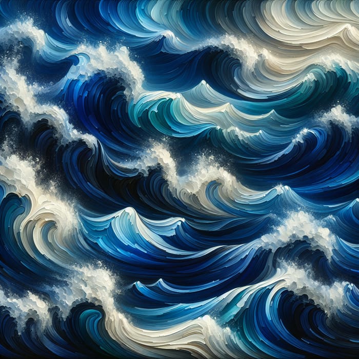 Ocean Waves Abstract Art | Dynamic Scene