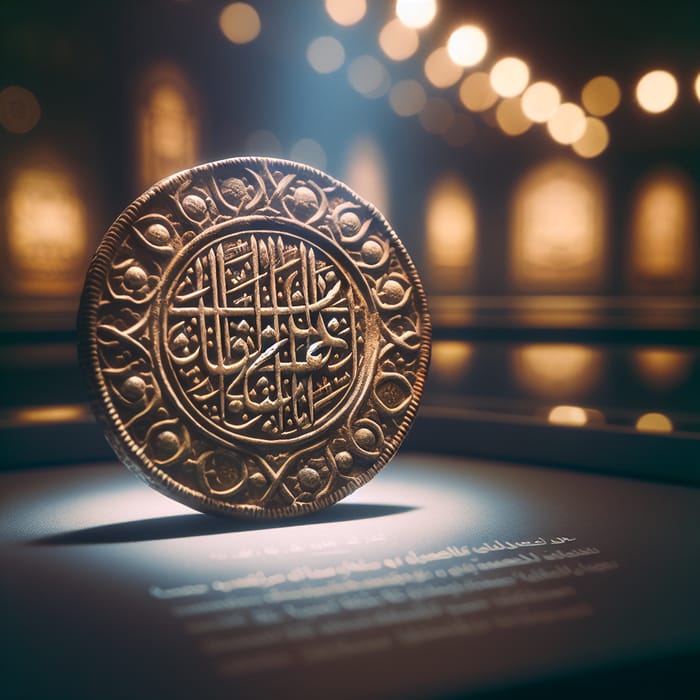 Ancient Islamic Coin | Intricate Calligraphy & Geometric Patterns