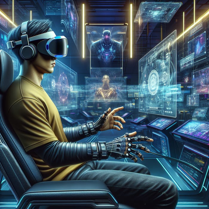 Immersive Virtual Reality Gaming World | Futuristic Technology Scene