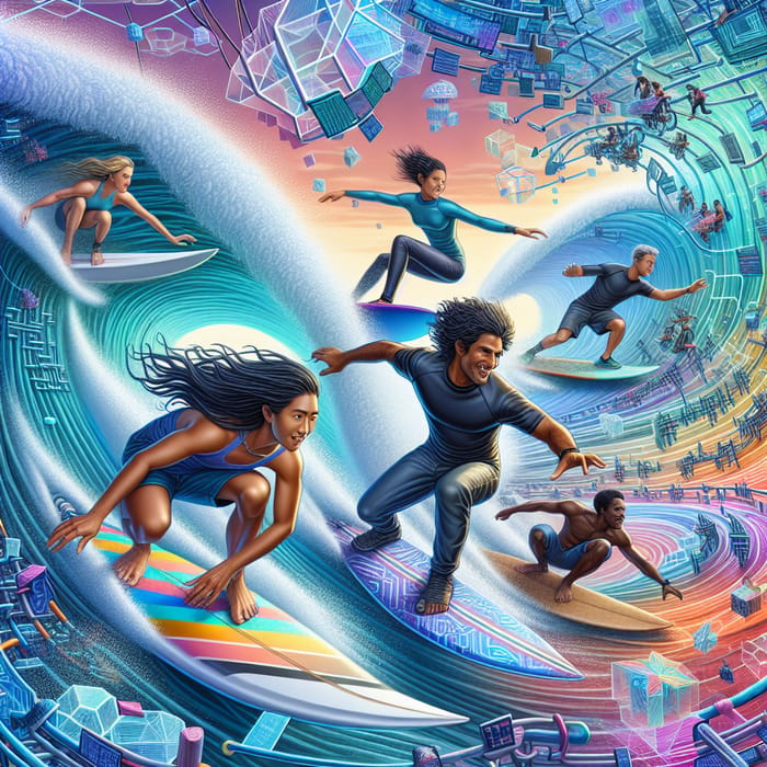 Kooky Surfer in the Metaverse: Digital Wave Riding