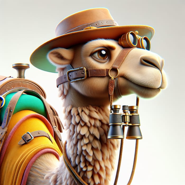 3D Depiction of Cartoon Film Heroic Camel Adventure