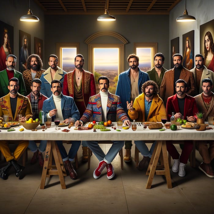 Pablo Motos as Every Guest in the Last Supper Rendition