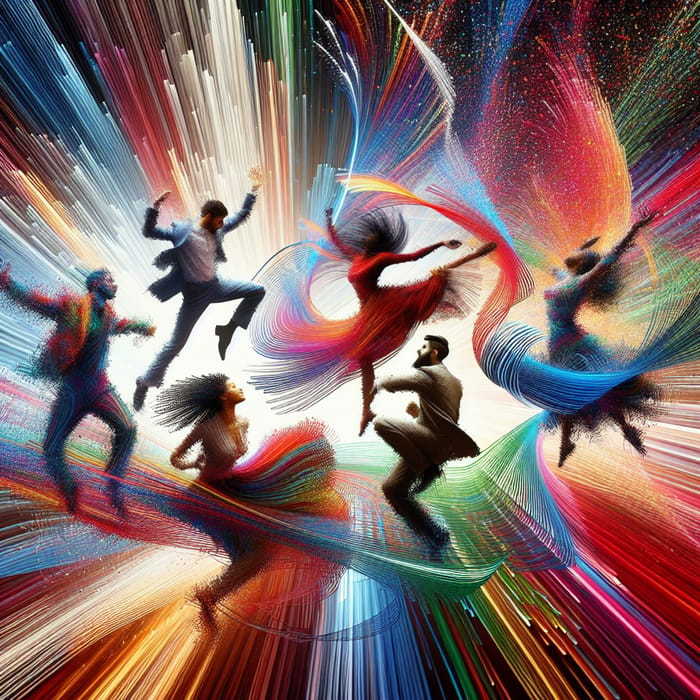 Vibrant Celebrations: Dynamic Colors and Joyful Movement