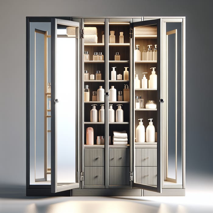 Elegant Two-Door Mirrored Bathroom Cabinet | Buy Online Now