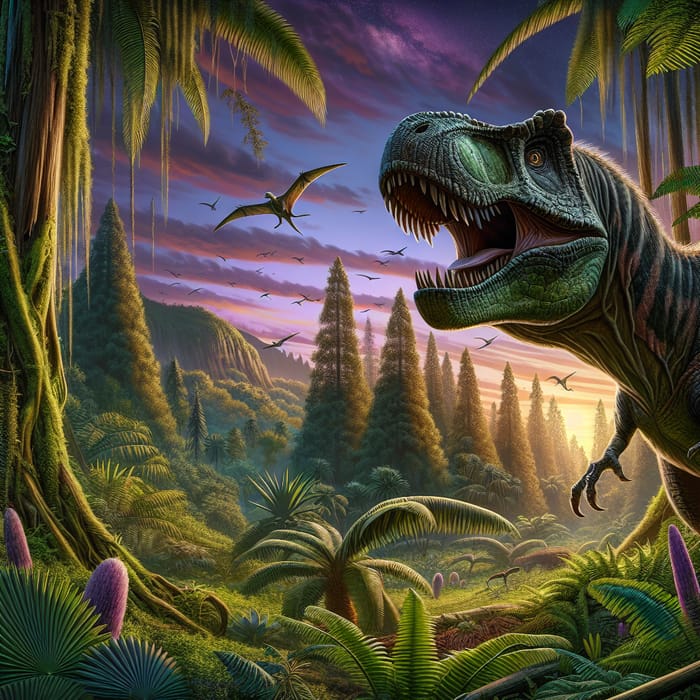 Prehistoric Dinosaur Encounter with Tyrannosaurus Rex