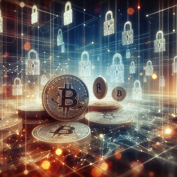 Cryptocurrency Concept: Abstract Imagery of Virtual Money & Encryption ...