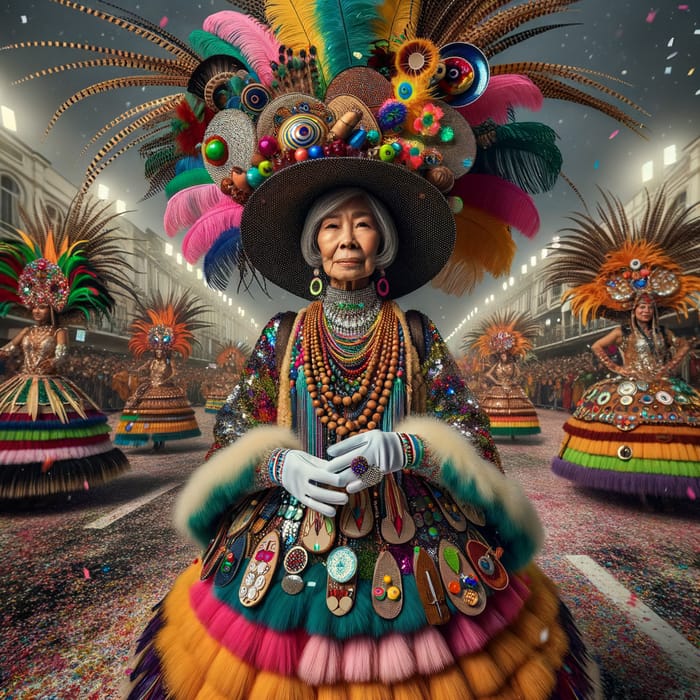 Intricate Carnival Costume Design for Festive Parade