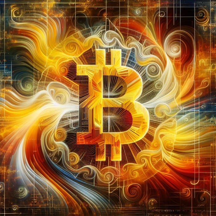 Abstract Bitcoin Energy Scene | Cryptocurrency Market Art