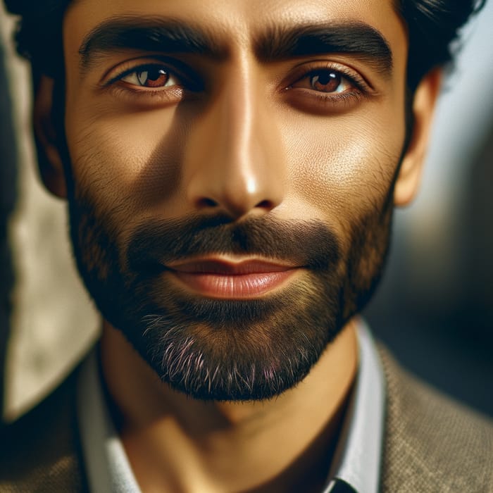 Calm South Asian Man Portrait | Wisdom & Tranquility
