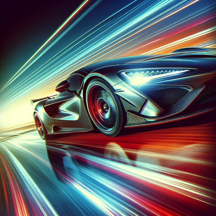 Sleek Sports Car High-Speed Action | Adrenaline-Fueled Scene