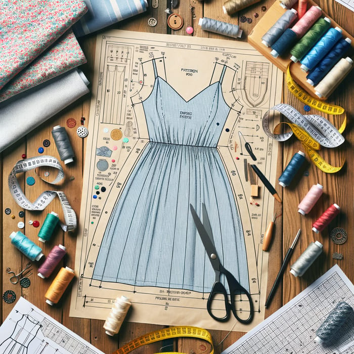 Sewing Pattern for Women's Summer Dress | DIY Craft Project