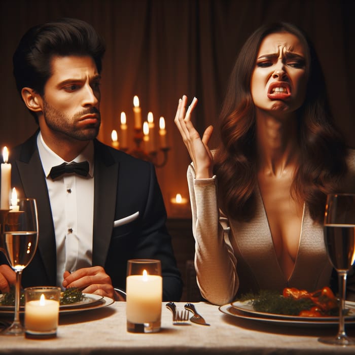 Dinner Disappointment: A Couple's Awkward Moment