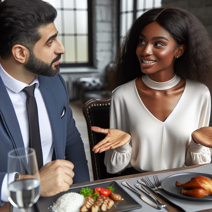 Empowered Dining: A Woman's Bold Conversation