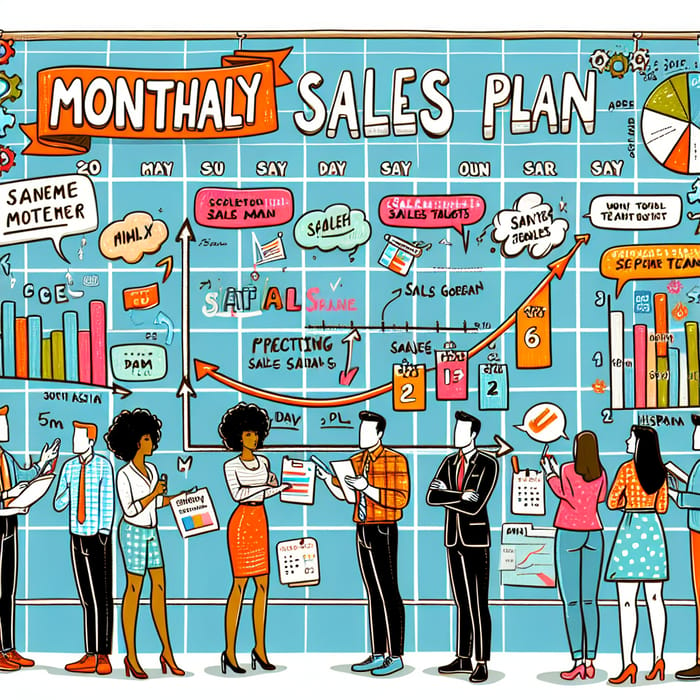 Monthly Sales Plan Visualization for Diverse Team Collaboration