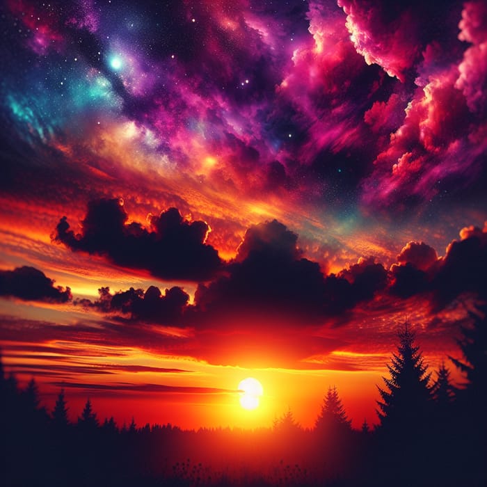 Vibrant Sunset Sky Photography