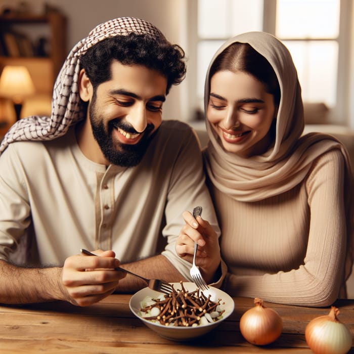 Couple Enjoying Cloves with Onions | Unique Dining Experience