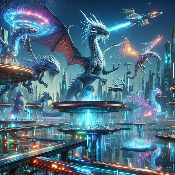 Dragons in Futuristic Realm