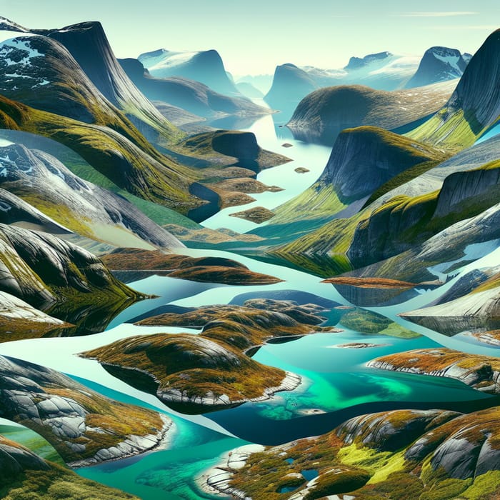 Serenity: Abstract Art Inspired by Norwegian Landscapes