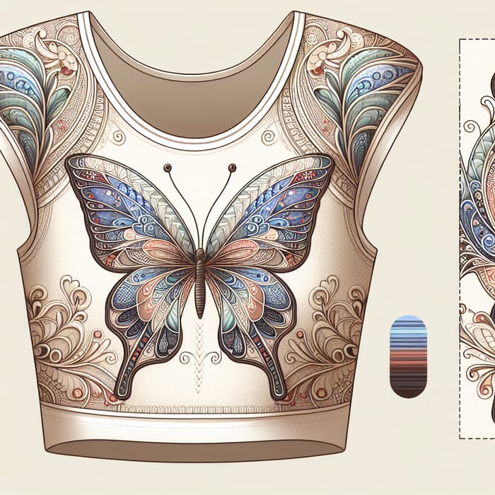 Unique Butterfly Crop Top Design | Stylish Comfort