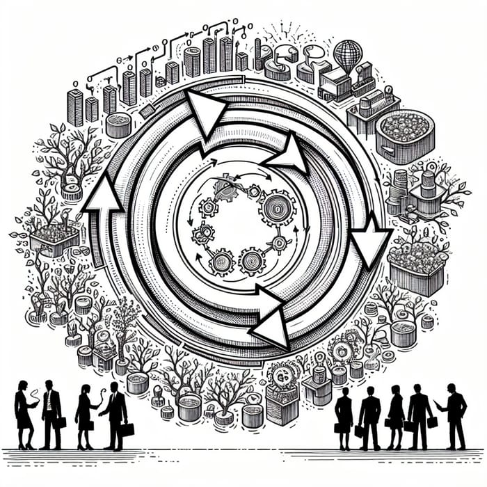 Circular Economy Systemic Loop Visual for LinkedIn Drawing