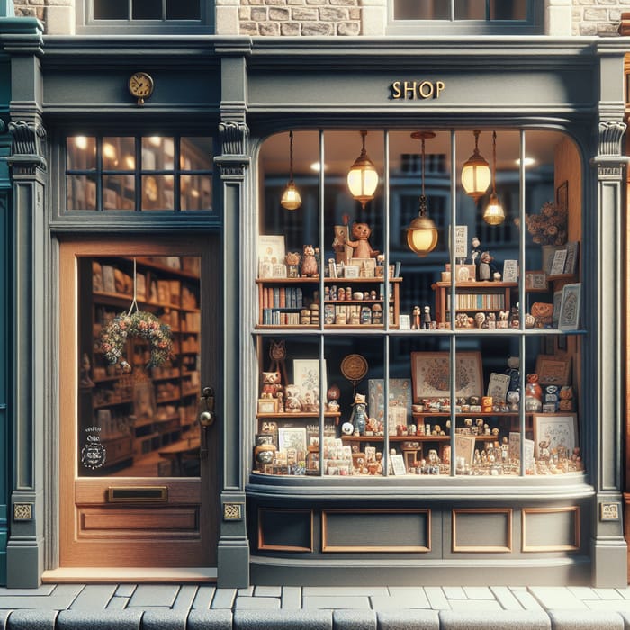 Charming Shopfront with Wooden Toys, Books & Ceramics