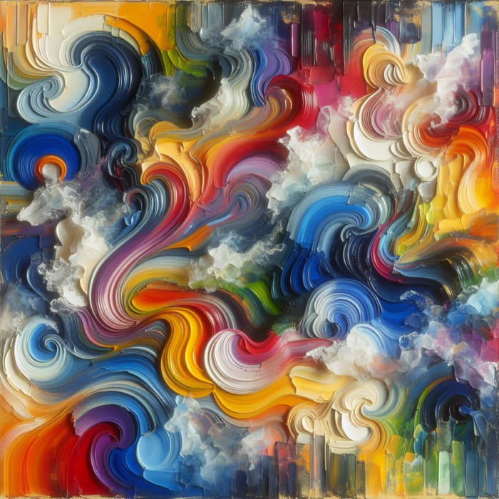 Abstract Painting Plasticity: Flow of Color in Plastic-Like Medium