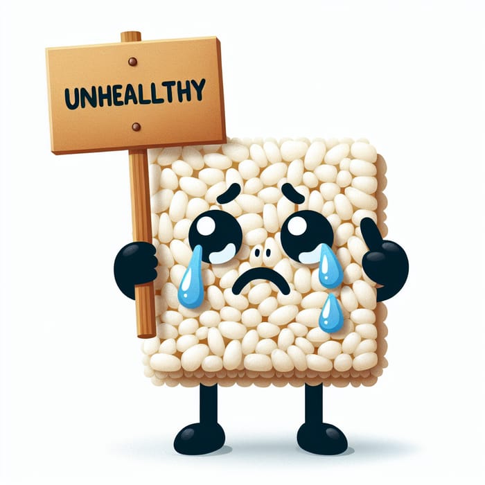 Crying Rice Cake: Unhealthy Snack Emotion | AI Art Generator | Easy ...