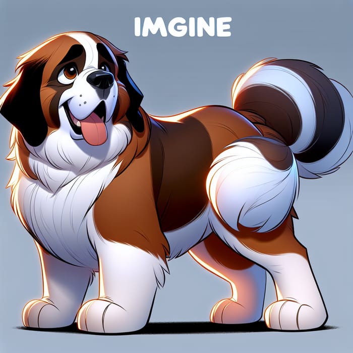 Friendly Saint Bernard Dog Character | Large Animated Bernhardinerhund Disney