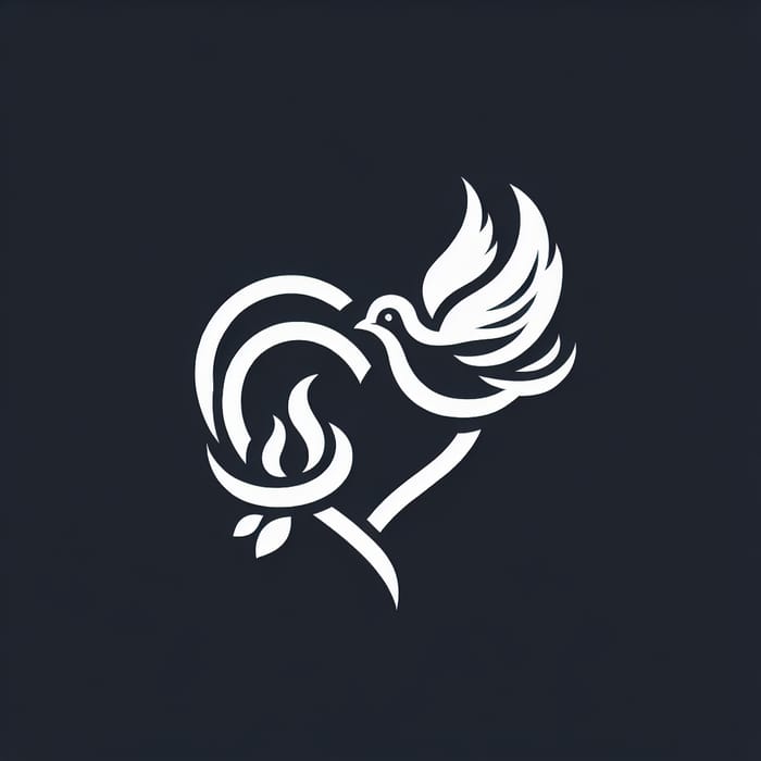 Elegant Heart & Dove Logo Design