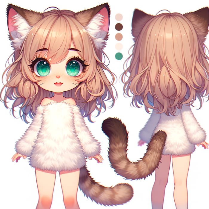 Furry Girl: Cat-Like Ears and Tail
