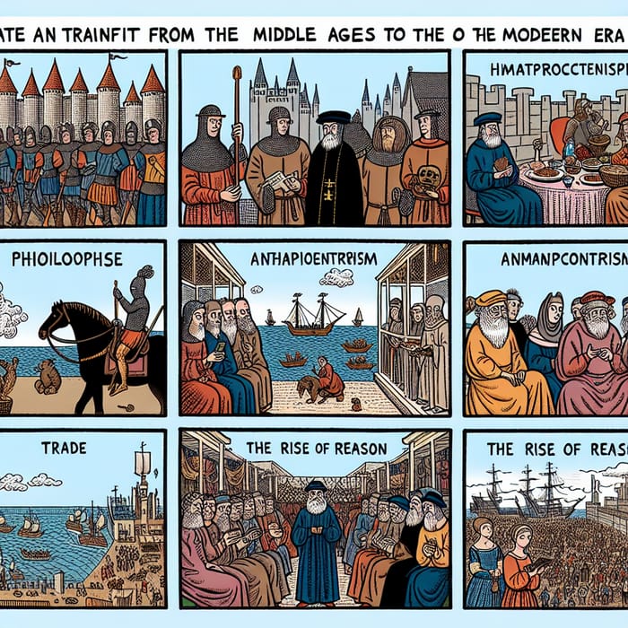 Medieval to Modern: Comic Strip on Humanism, Trade & Reason