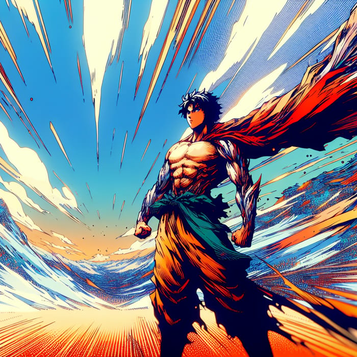 Powerful Warrior Dares Challenges | Vibrant Manga Style Art