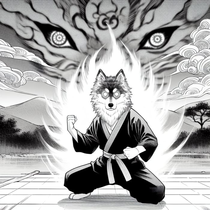 Supernatural Dog with Martial Arts Powers in Graphic Novel