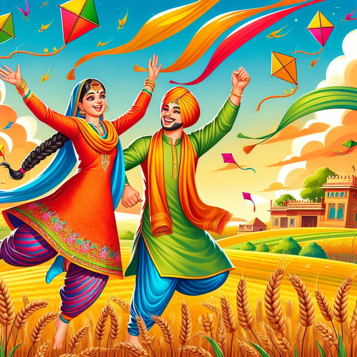 Celebrate Baisakhi Festival in Northern India | Harvest Season Illustrated