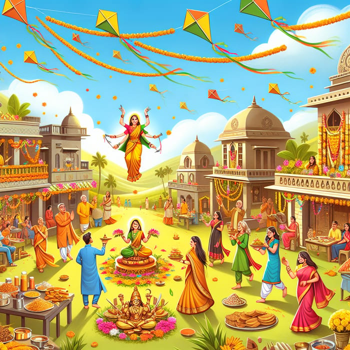 Vibrant Vasant Panchami Festival Celebration in India