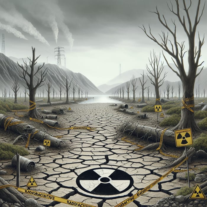 Impact of Radioactivity on Land: A Devastating Scene