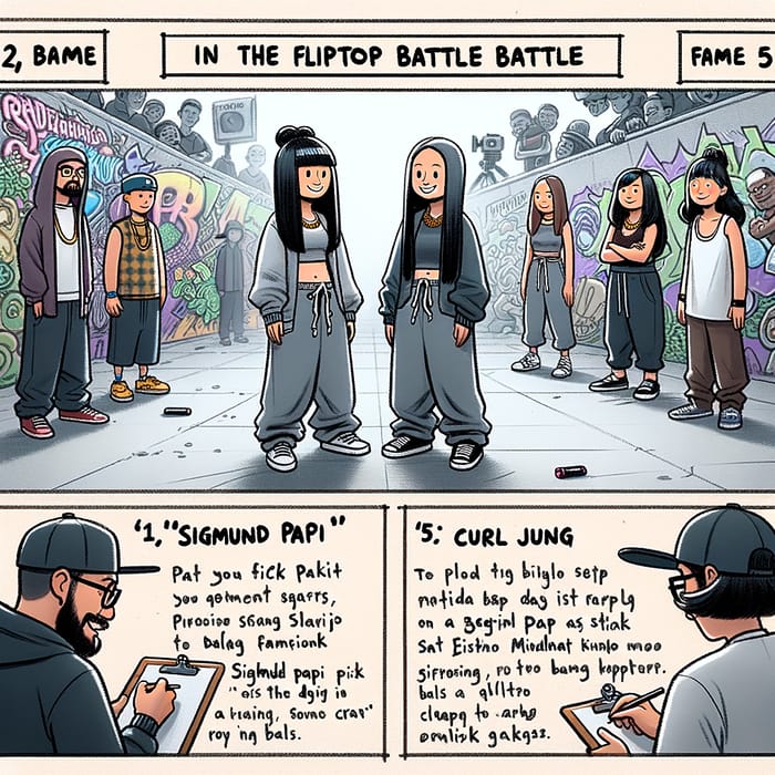 Female Fliptop Battle: Sigmund Papi vs. Curl Jung in Graffiti Venue