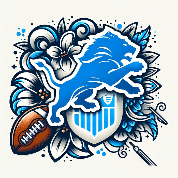 Roaring Lion Tattoo Design | Detroit Lions NFL Fan Art