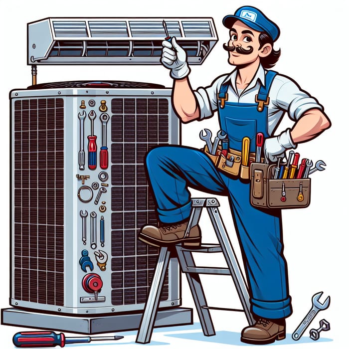 Hispanic Disney Maintenance Character | Air Conditioning Unit Repair